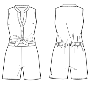 Fashion sewing patterns for LADIES One-Piece Play Suit 2813